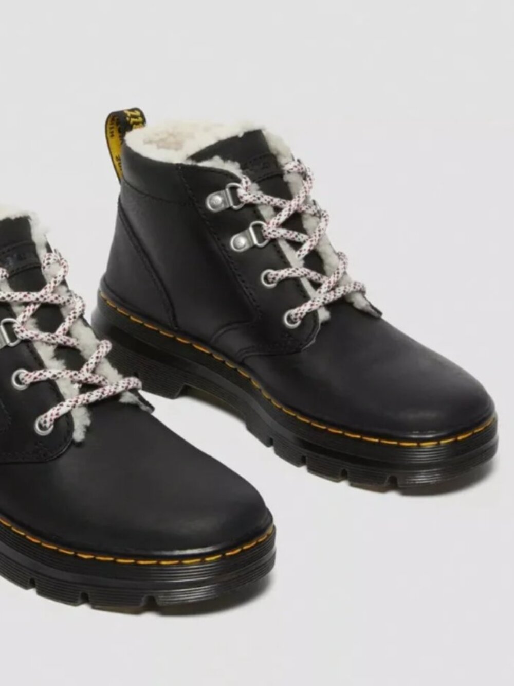 Dr. Martens Women's Bonny W Black Shearling Lined  Boot Chukka Doc Chunky Size 8